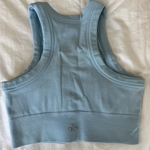 ALO Yoga Seamless Delight High Neck Bra Top - Picture 6 of 7